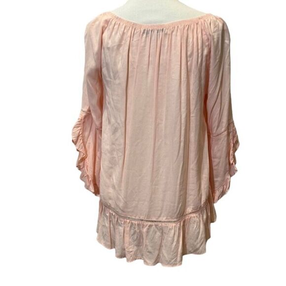 Fever Blush Tunic with Lace Accents - Picture 2 of 10